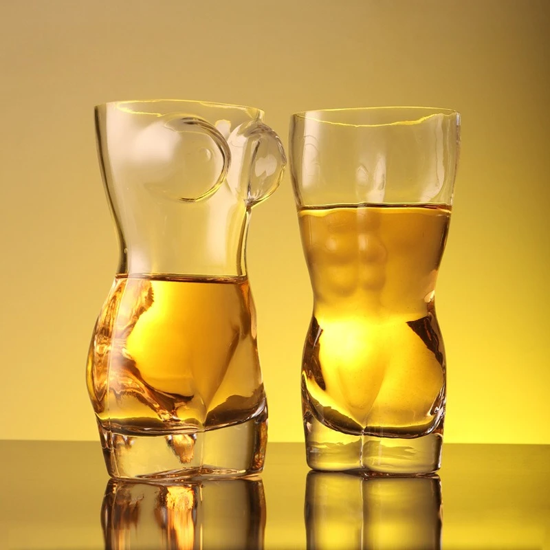 Unique and Interesting Shaped Glass Beer Glasses, Transparent Cocktails and Juice Drinks, Beer Glasses,Bars and Cafes Wine Glass