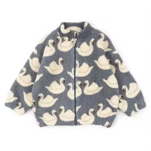2026 KS Brand Winter Baby Girls Boys Lambswool Cherry Jackets Kids Clothes Boys Sequin Cartoon Outerwear Children's Coats 1-9Yrs - Image 6