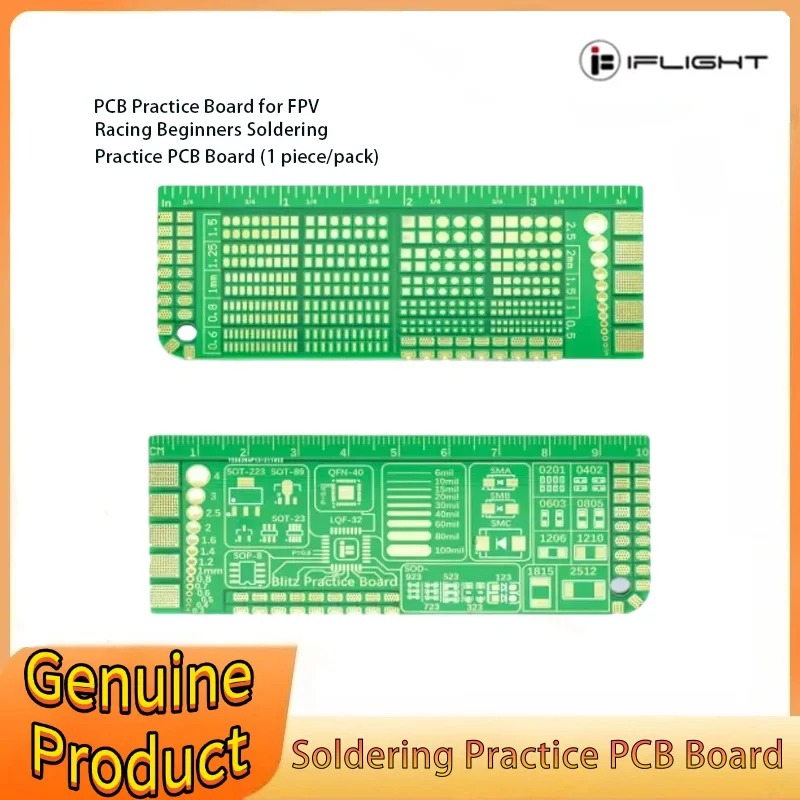 IFlight 100x40mm BLITZ PCB Practice Soldering Board for FPV Beginner New Pilots Improving Soldering Level DIY Tool
