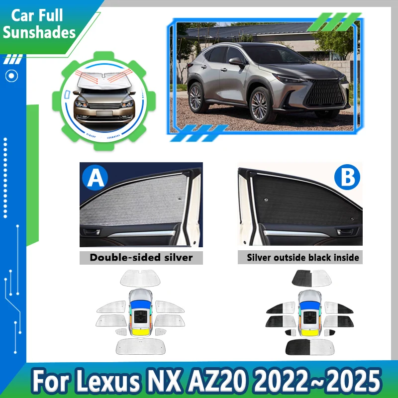 

Car Sun Visor For Lexus NX 350h AZ20 MK2 2022 2023 2024 2025 Full Sunshades Windshield Protection Cover Tools Auto Accessories