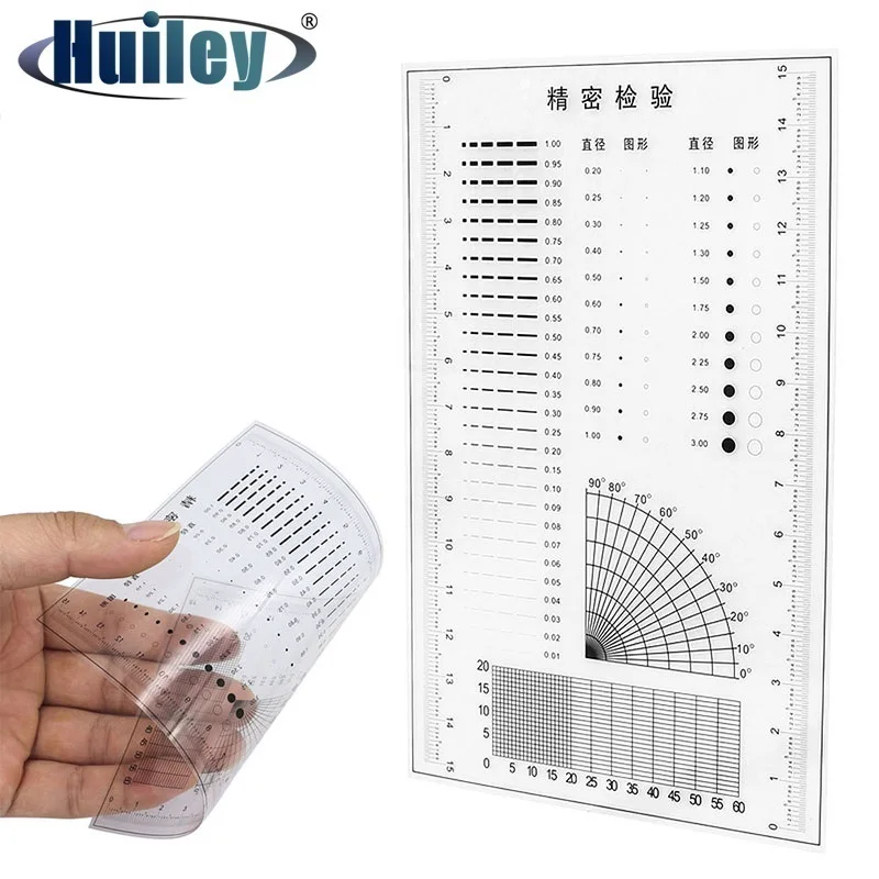 Transparent Point Gauge Dots Cross Line Compass Calibration Ruler Microscope Micrometer Appearance Inspection Gauge Scratch