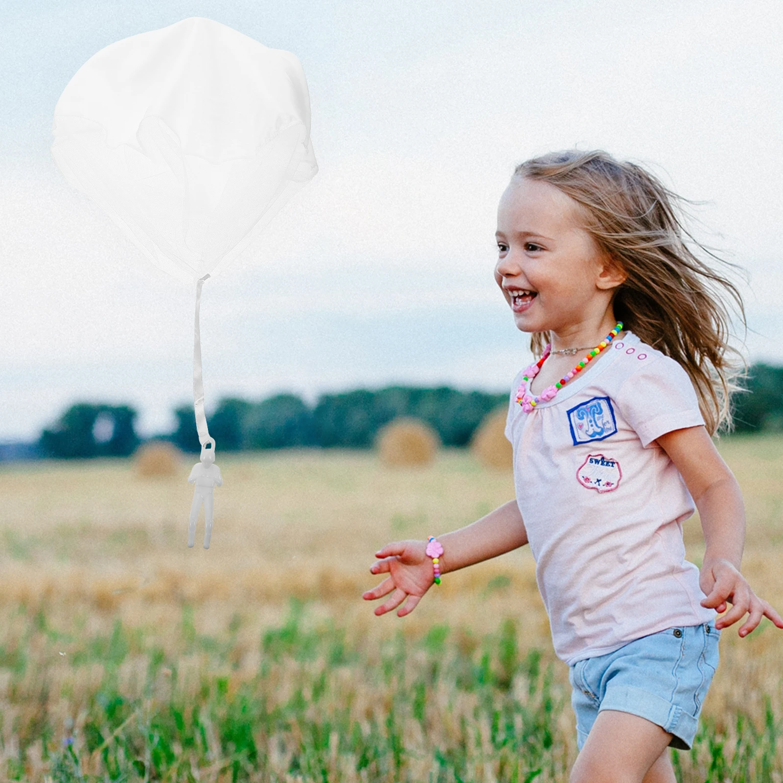 

8pcs Diy Blank Kids Parachute White Mini Soldier Flying For Children Outdoor Play Simulation Game Creative Drawing Activity