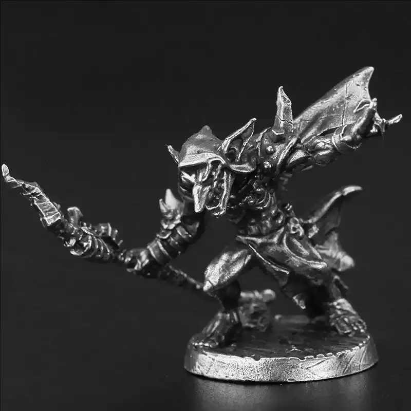Ancient Forest Warrior Soldier Metal Toy Model for Men; Desktop Game Piece for Chess Ornamental Hand-Made Collectible