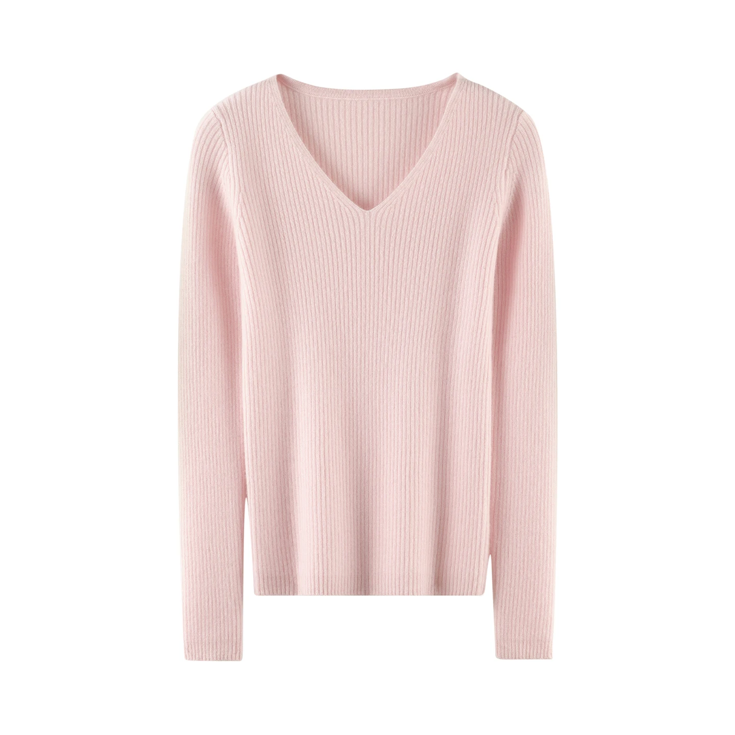 

New 100% Cashmere Women's Sweater V-Neck Long Sleeve Pullover Autumn Winter Basic Jumper Cashmere Knitwear Warm Female Clothing