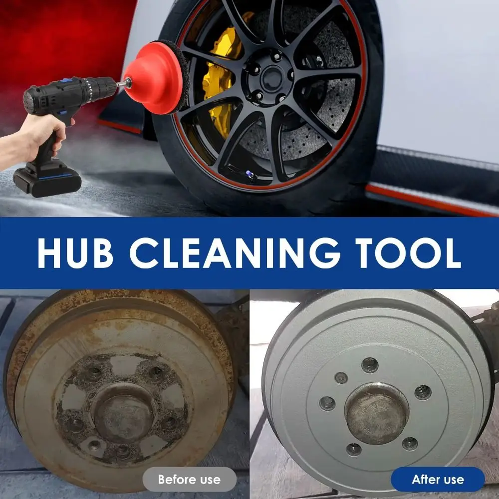 

Wheel Hub Brush Wheel Hub Grinder Cleaning Rotor Sturdy Effective Cleaning Wheel Hub Grinder Kit Grinding Discs