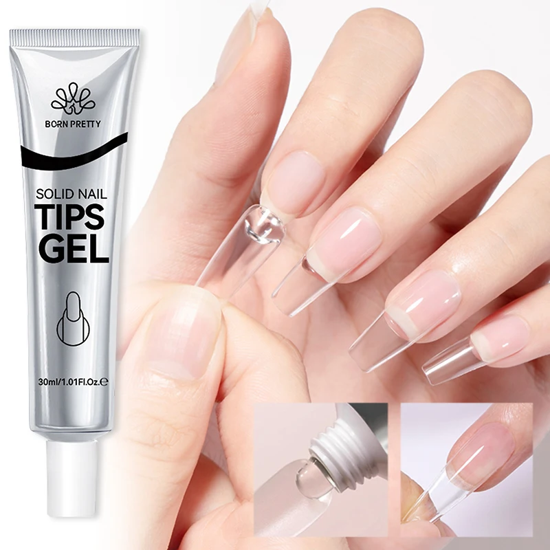 BORN PRETTY 30ml Nail Tips Glue Gel Strong Adhesive Nail Glue For False Nail Tips And Press On Nails DIY Rhinestone And Gem