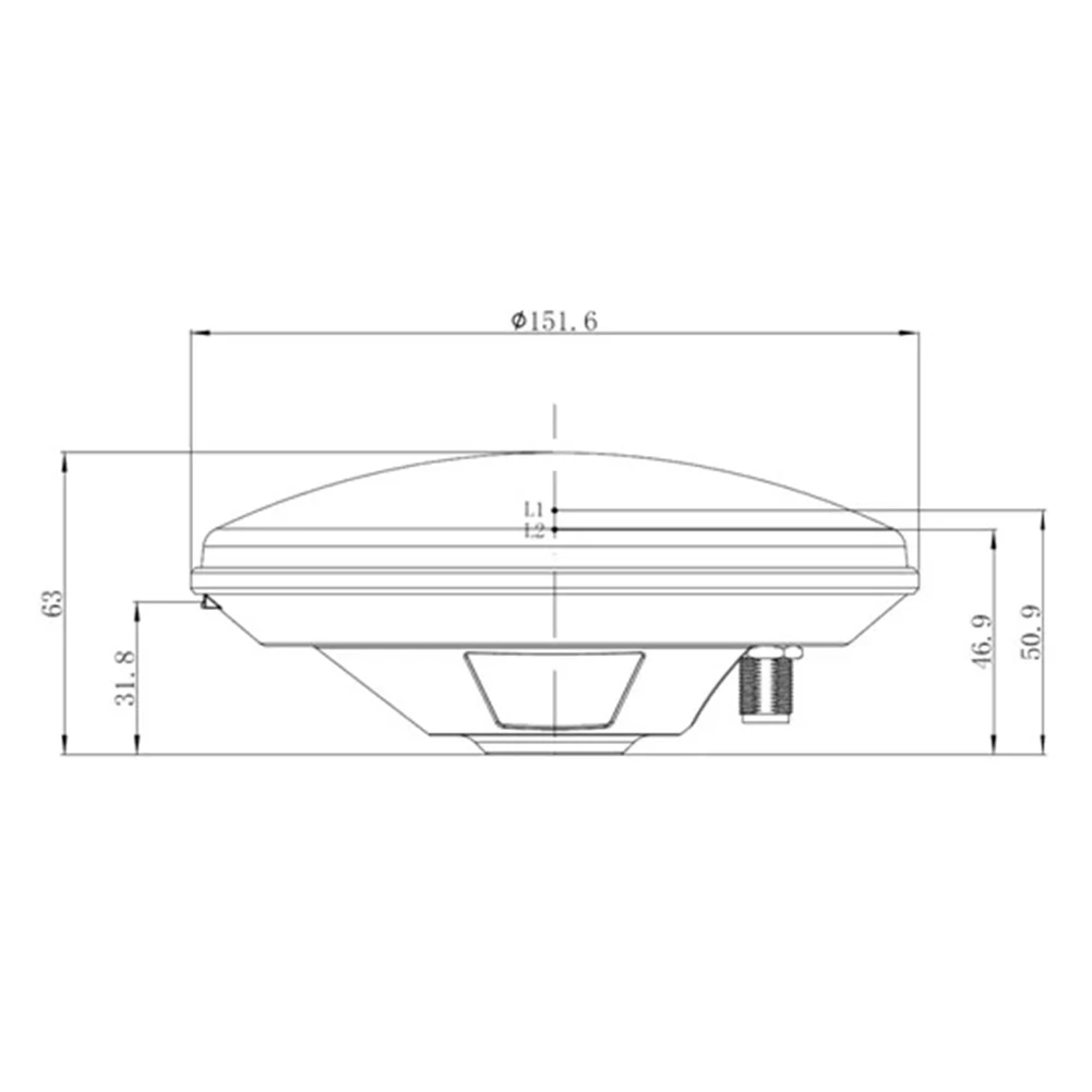 Imagem -02 - Antena Agrícola Trim Ble Antena Gps Rtk F9p Glo Bds Gal Starf107 Base Magnética M90sd l1 l2 Gnss Trim Singal Parts