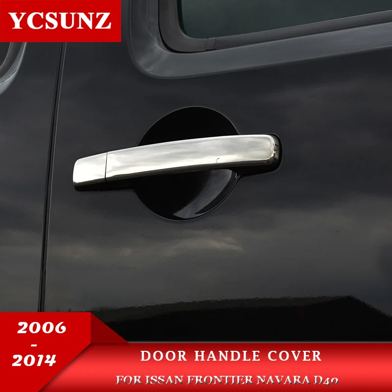 ABS Door Handle Trim Cover For Nissan Frontier Navara D40 2006 2007 2008 2009 2010 2011 2012 2013 Car Accessories