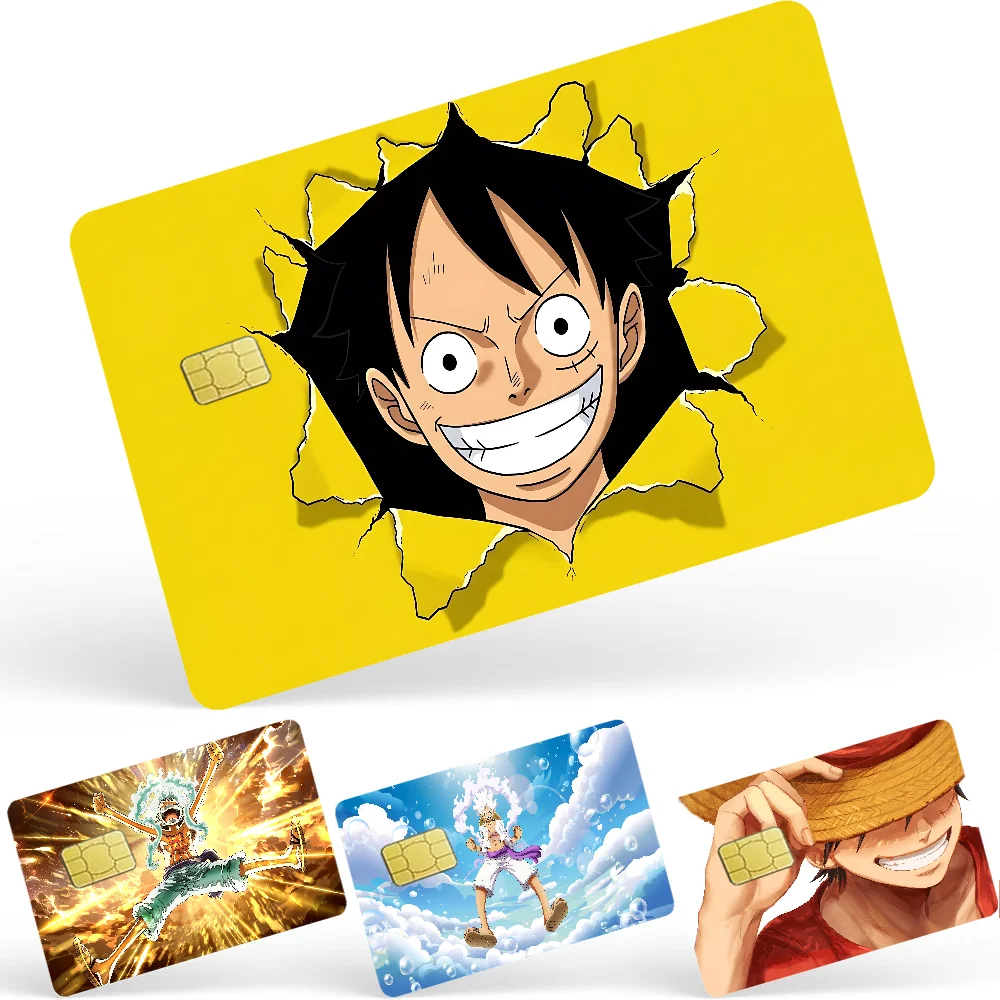 

Happy L-Luffy Stickers Anime Matte Front Skin Film Sticker Cover For Small Chip Credit Card Debit Card