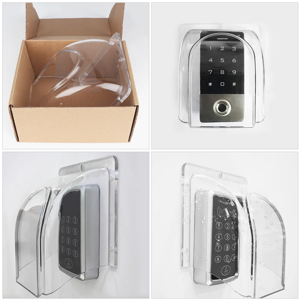 

2pcs Access Control Rain Cover Pc Weatherproof Doorbell Protective Shell Outdoor Use Compatible With Multiple Models Accessory