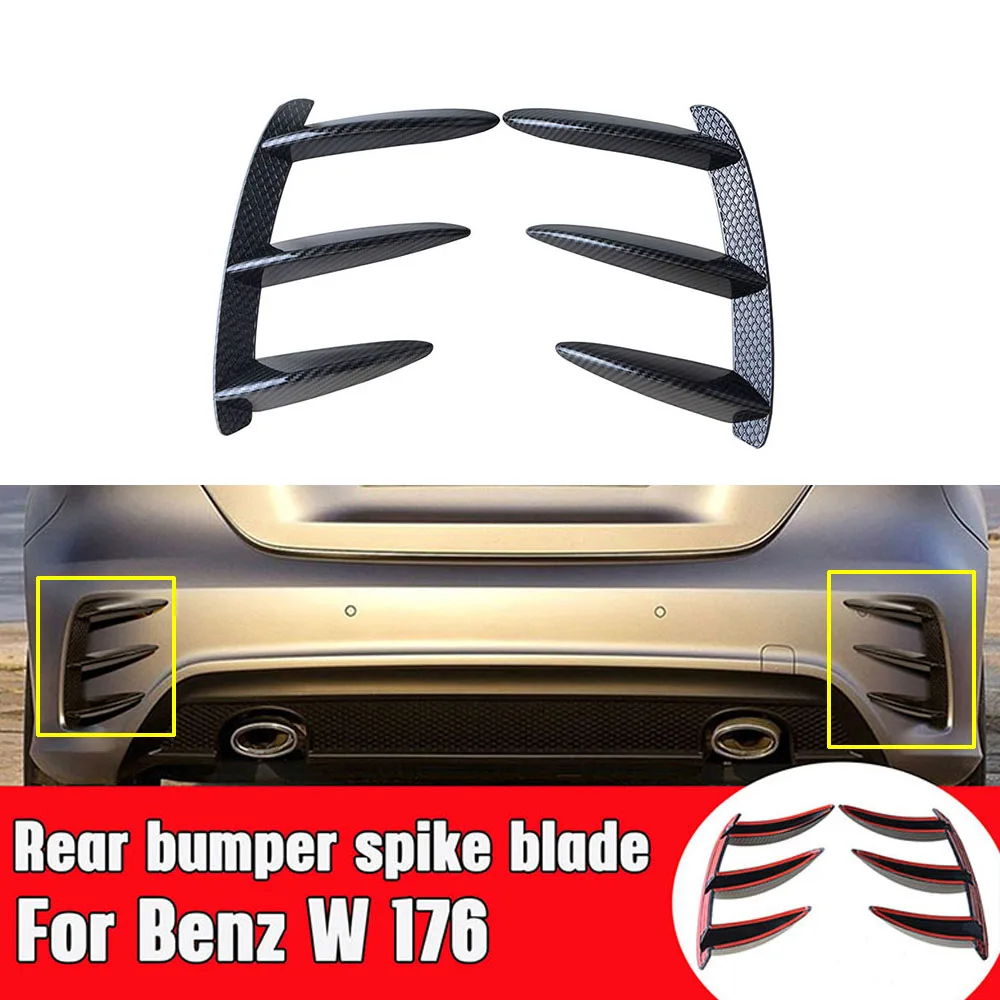 

2Pcs Rear Bumper Spoiler Side Air Outlet Wing Canard Fin For Mercedes Benz A W176 A200 A260 A250 A45 For AMG Car Accessories