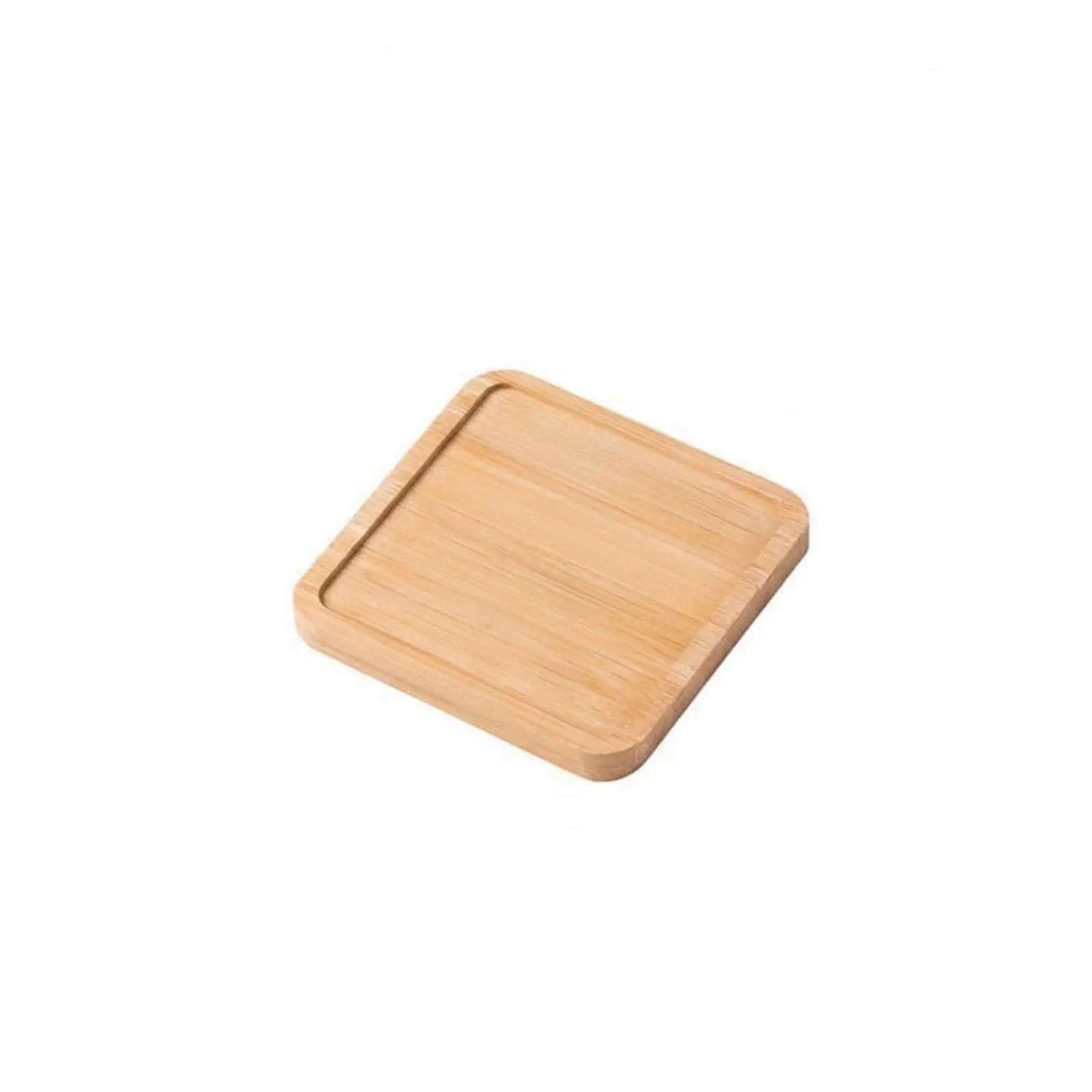 Industrial Tray Bamboo Wood Plant Saucer Waterproof Base Minimalist Decor for Indoor Plant Pot Cover