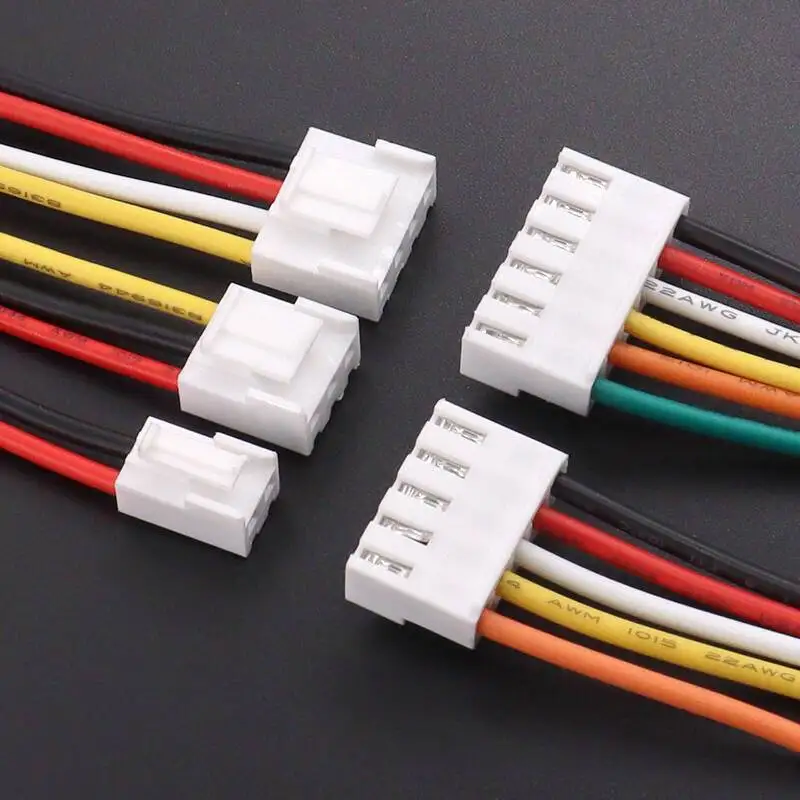 5 Stück VH3.96 Stecker mit Verriegelungsanschluss, Kabelverbindung 3,96 mm, 2P3P4P5P6P, farbig, Einzelkopf, elektronisch, 30 cm lang – Detail 2