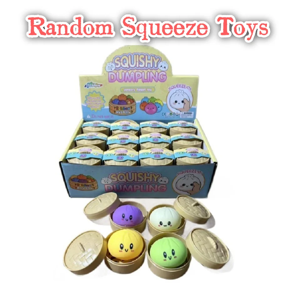 

5cm Blind Box Dumpling Squishy Toys - Colorful Simulated Food for Stress Relief, Anxiety & Happiness, Cute Squeeze Reliever