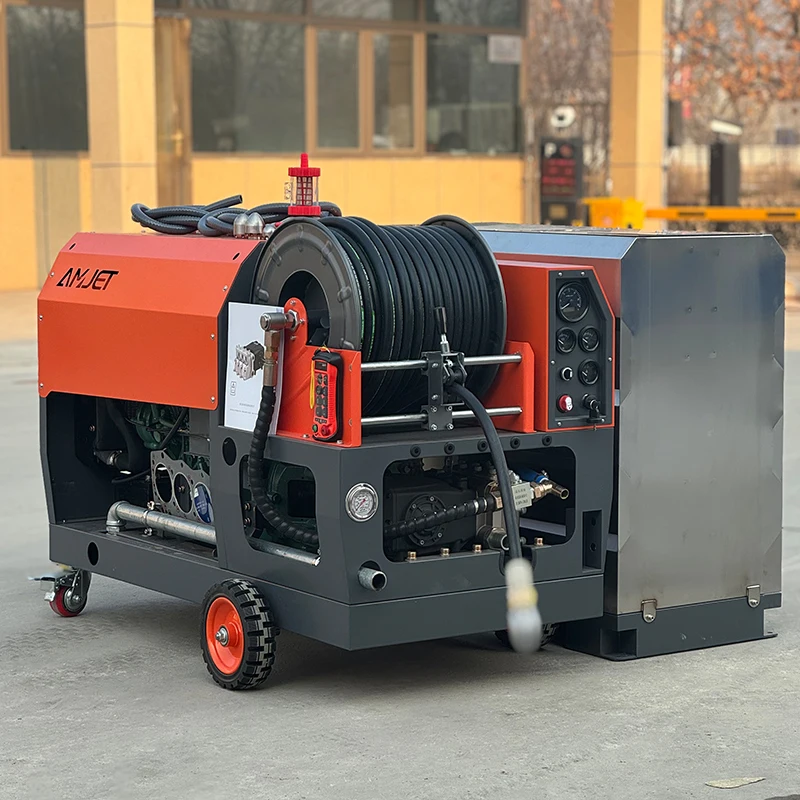 62 HP 160Lpm large sewage pipe professional sewer dredging cleaning machine high pressure dredging machine