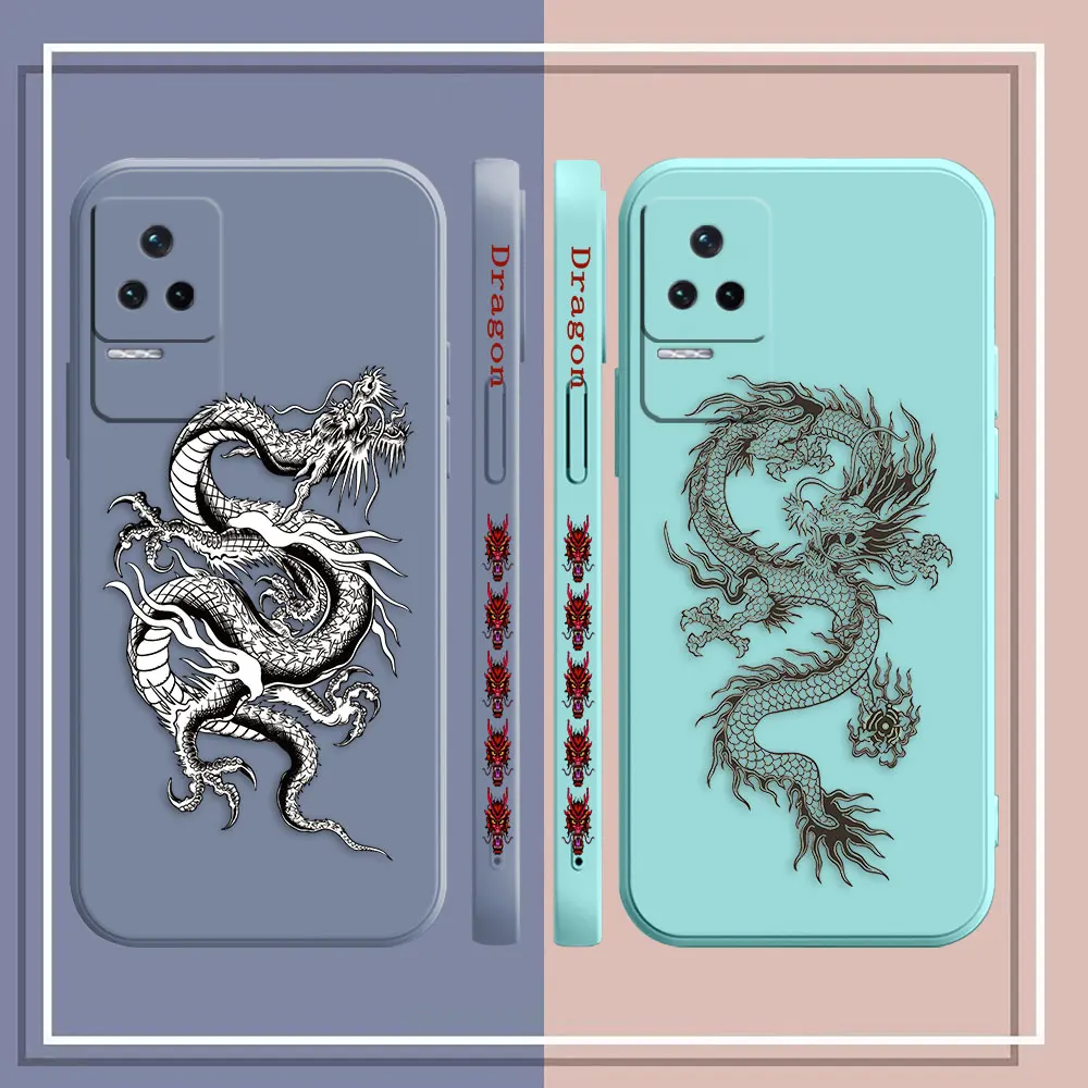 Chinese Dragon Pen Drawing Phone Case For Redmi K60 K40S K40 K30 K30S K20 12C 12 10C 10 9A 9 8 10A Pro 4G 5G Gaming Case Funda