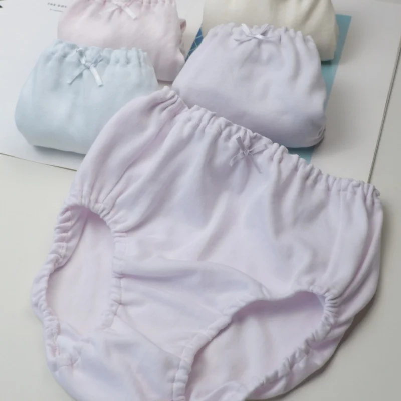 Adult Pure Cotton E Panties Mid High Waist Soft Comfortable Breathable Soft Cotton No Riding Up Daily Wear Home Clothes
