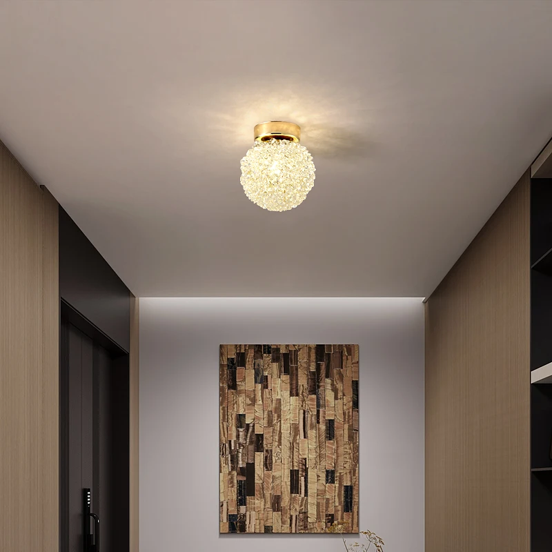 Modern Crystal Pendant Light G9 Bulb Cord Adjustable For Bedroom Dining Room Aisle Corridor Lamp Dropshipping Gold Metal