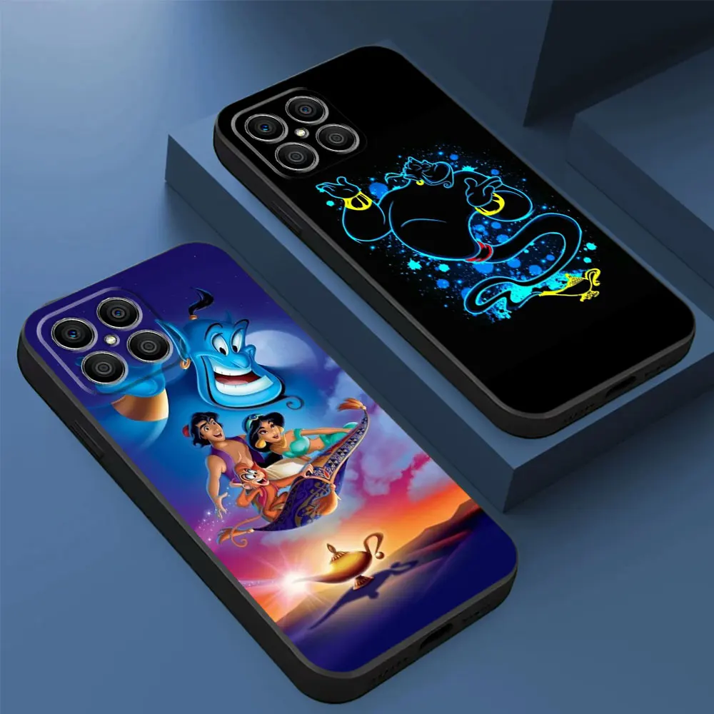 Case For Huawei Honor X8 8X X9a X7 X6a X6 90 Pro 70 P40 P30  Lite P20 P Smart Z Soft Phone Cover Cartoon Disney Aladdin