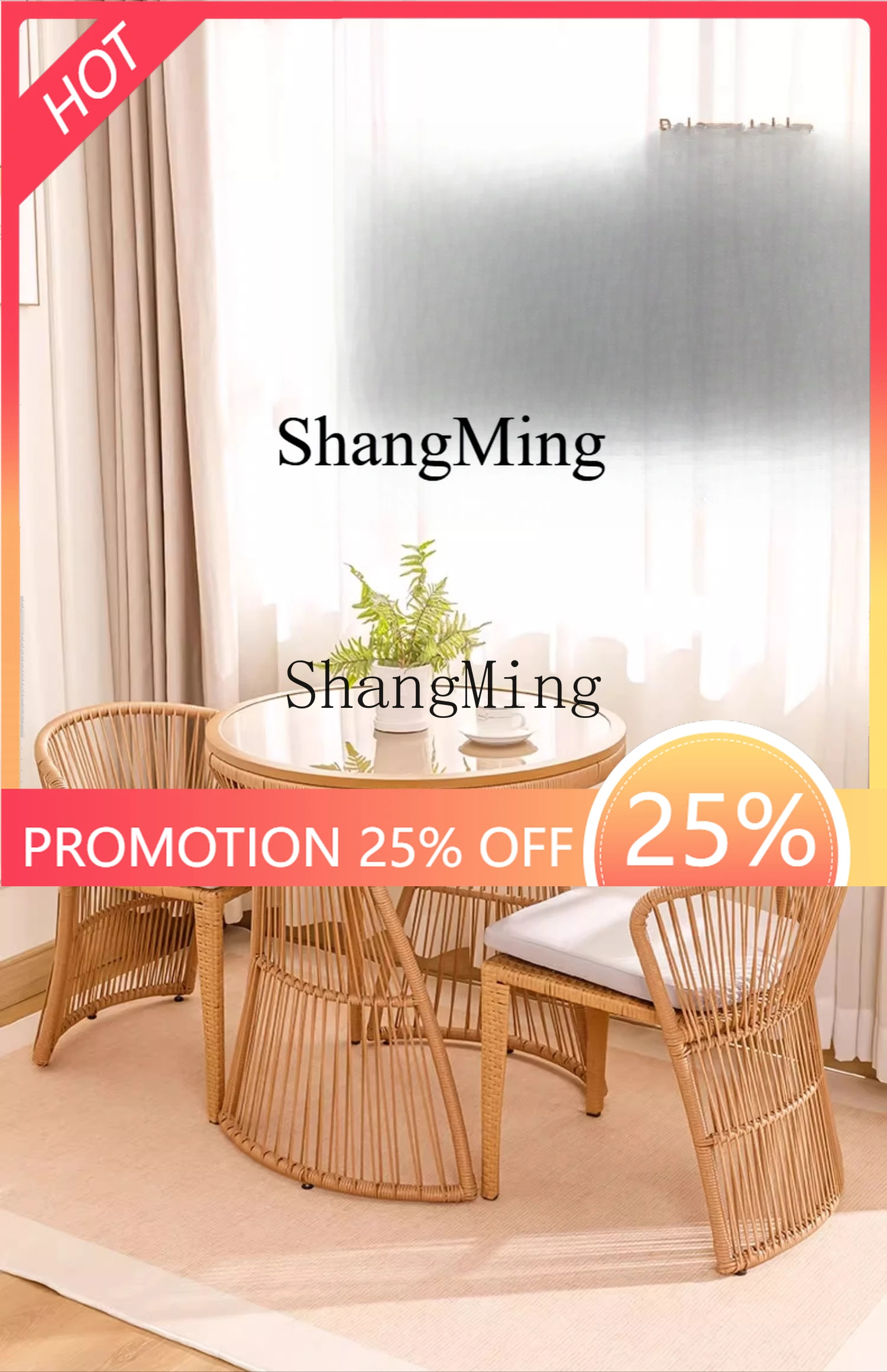 

FG balconysmall apartment leisure rattan chair home reading table two chairs net red tea table and chair combination