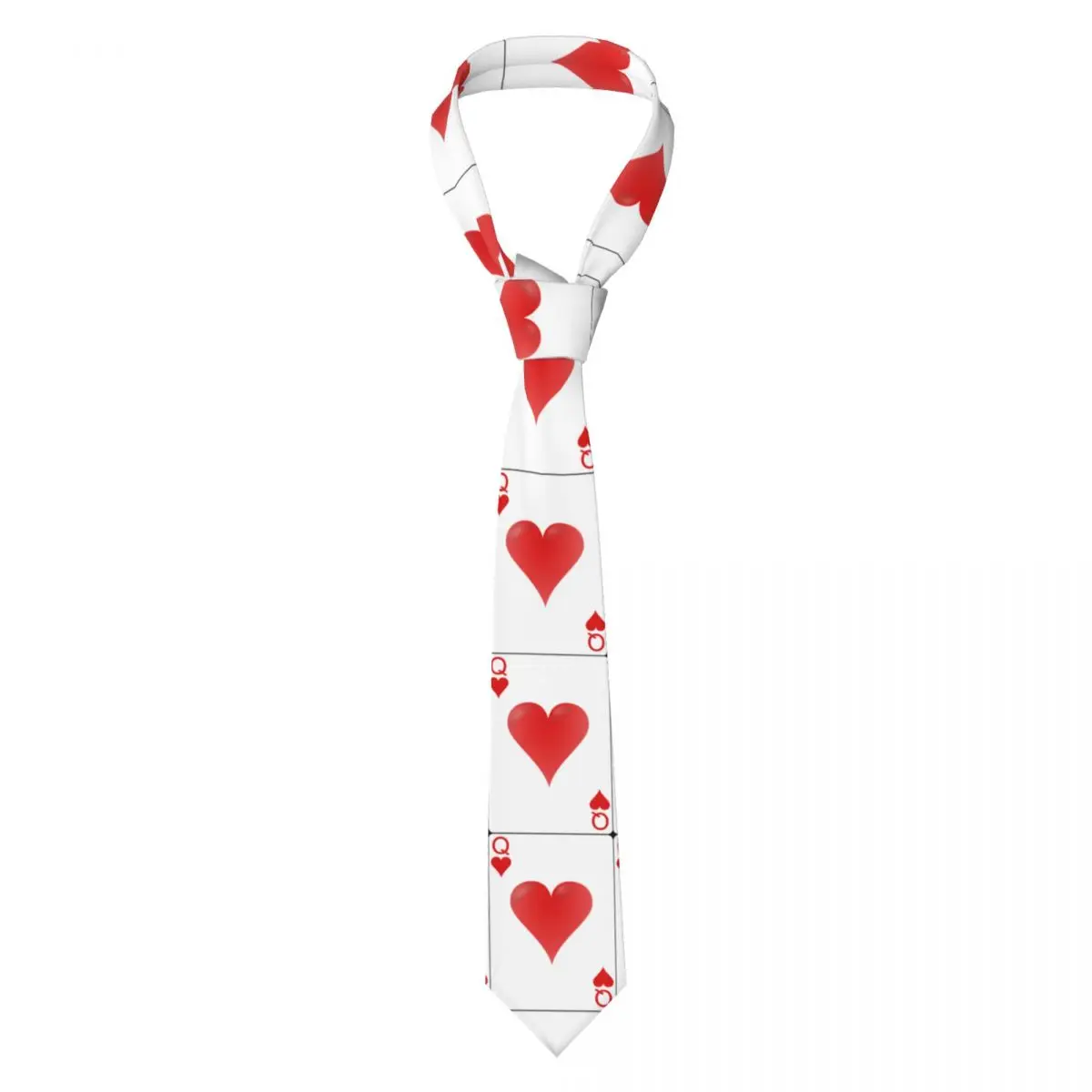 Queen Of Hearts Neckties Fashion Neck Ties for Men Accessories Gravatas Gift