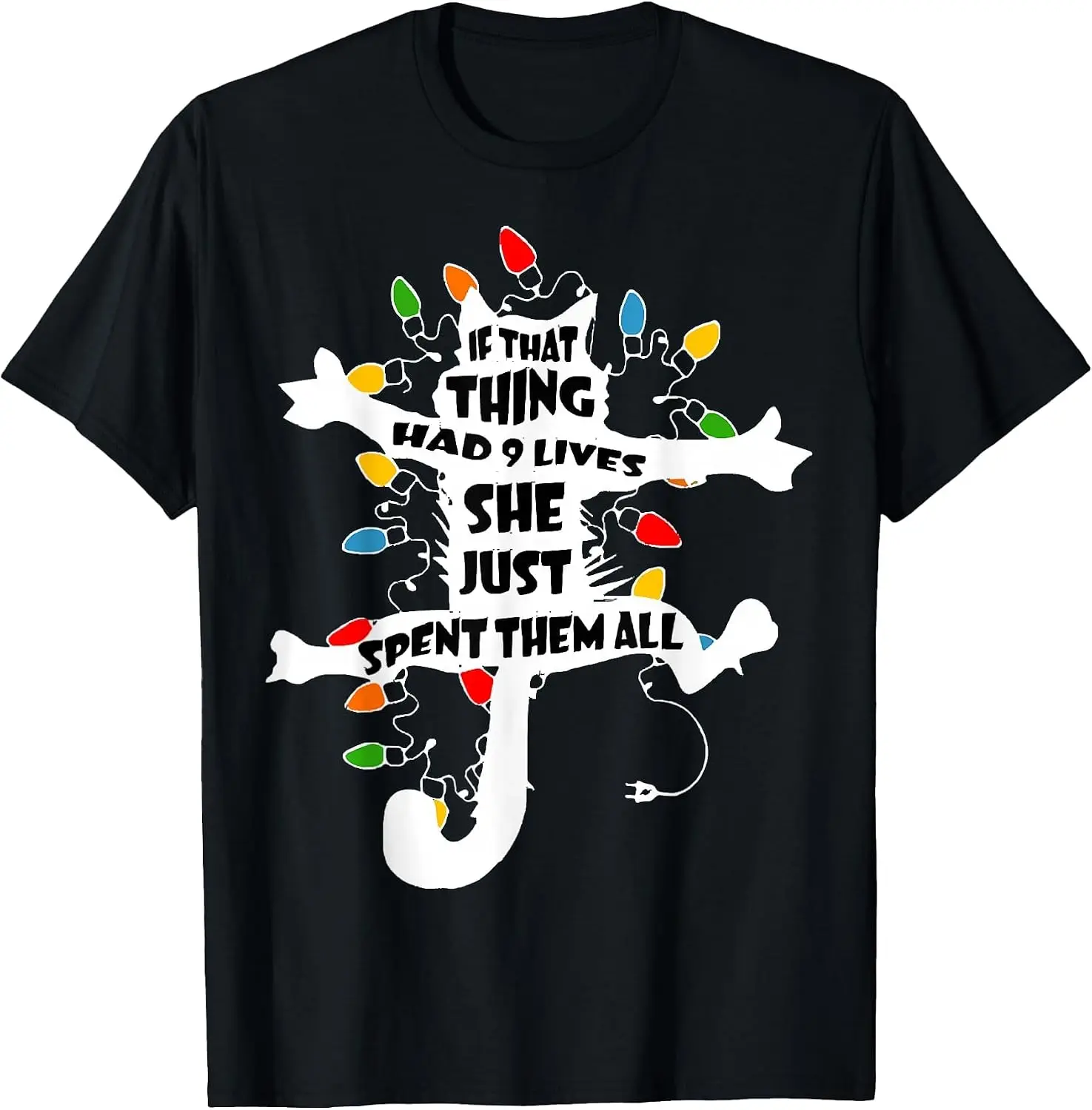 Funny Pussy-Cat From Christmas Vacation Frieds Lover T-Shirt Breathable, heavyweight pure cotton short-sleeve top—stylish, plus-size, and suitable for year-round wear with a sporty, casual vibe