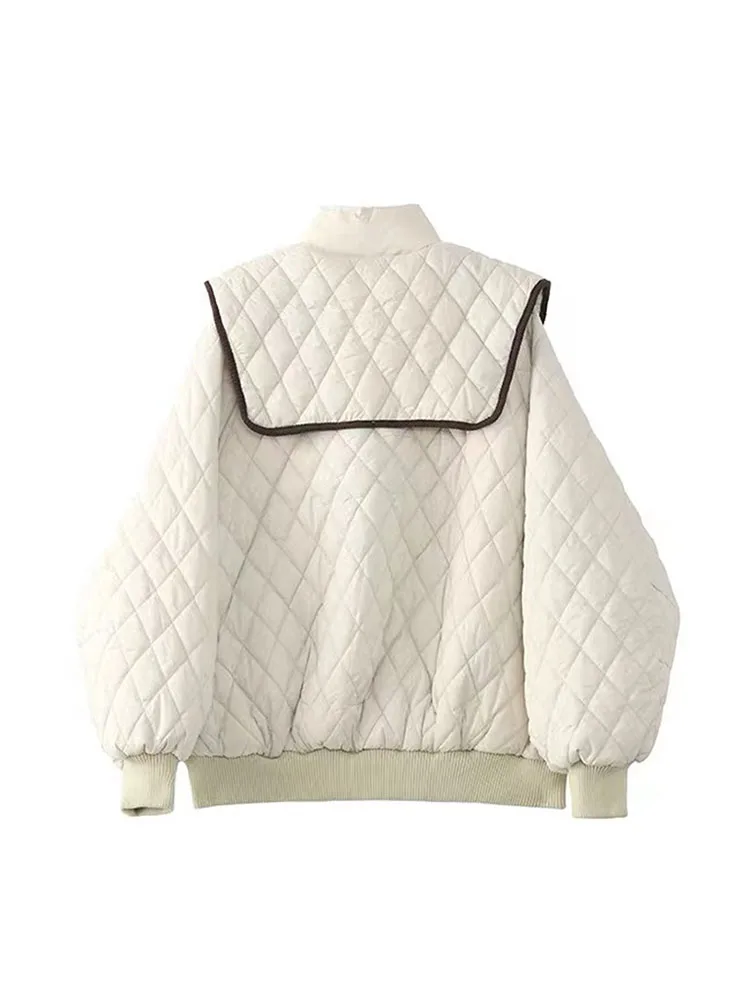 MOLAN-Chaqueta acolchada de Invierno para mujer, abrigo de manga larga con cremallera, abrigo cálido, Top elegante Vintage