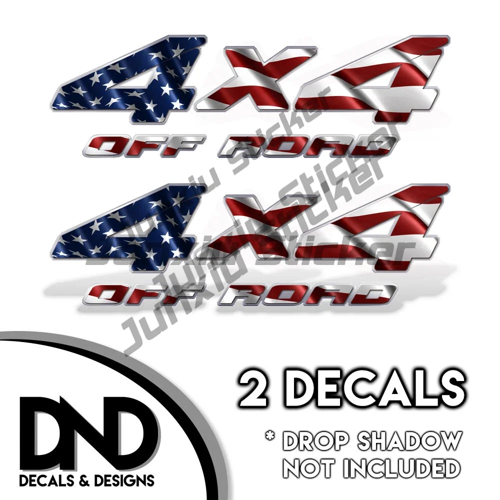 2PCS 4x4 Off Road Decals 4x4 Grizzly Bear Decal 4x4 Blue Fish Red Sharks Sticker Marshlands Snake Scales Decals Accessories