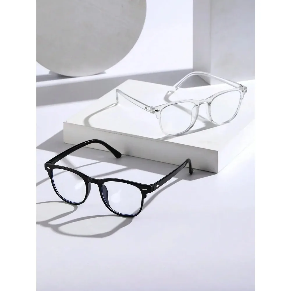 New Vintage Transparent Computer Glasses Frame Women Men Anti Blue Light Eyewear Blocking Glasses Optical Spectacle