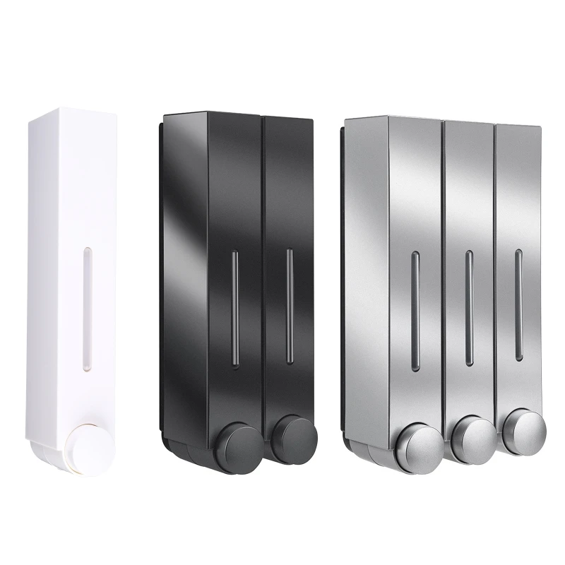 

A5YD 420ml Wall Mounted Manual Shower Dispenser Holds Shampoo Conditioner Shower Gels
