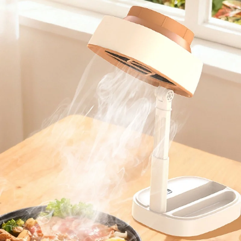 Compact Foldable Low Noise Portable Range Hood Exhaust Fan Countertop For Apartments Dorm RV Indoor BBQ
