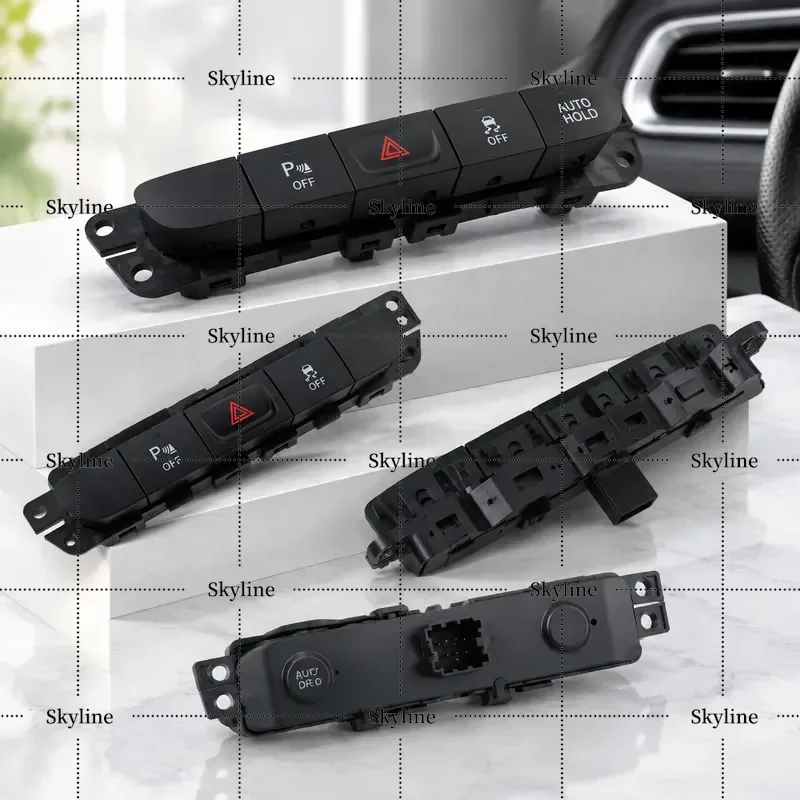 Car Hazard Light Switch Automatic Parking Button Lane Keeping Alert Switch Reverse Assist Button 53465816 For Cherokee