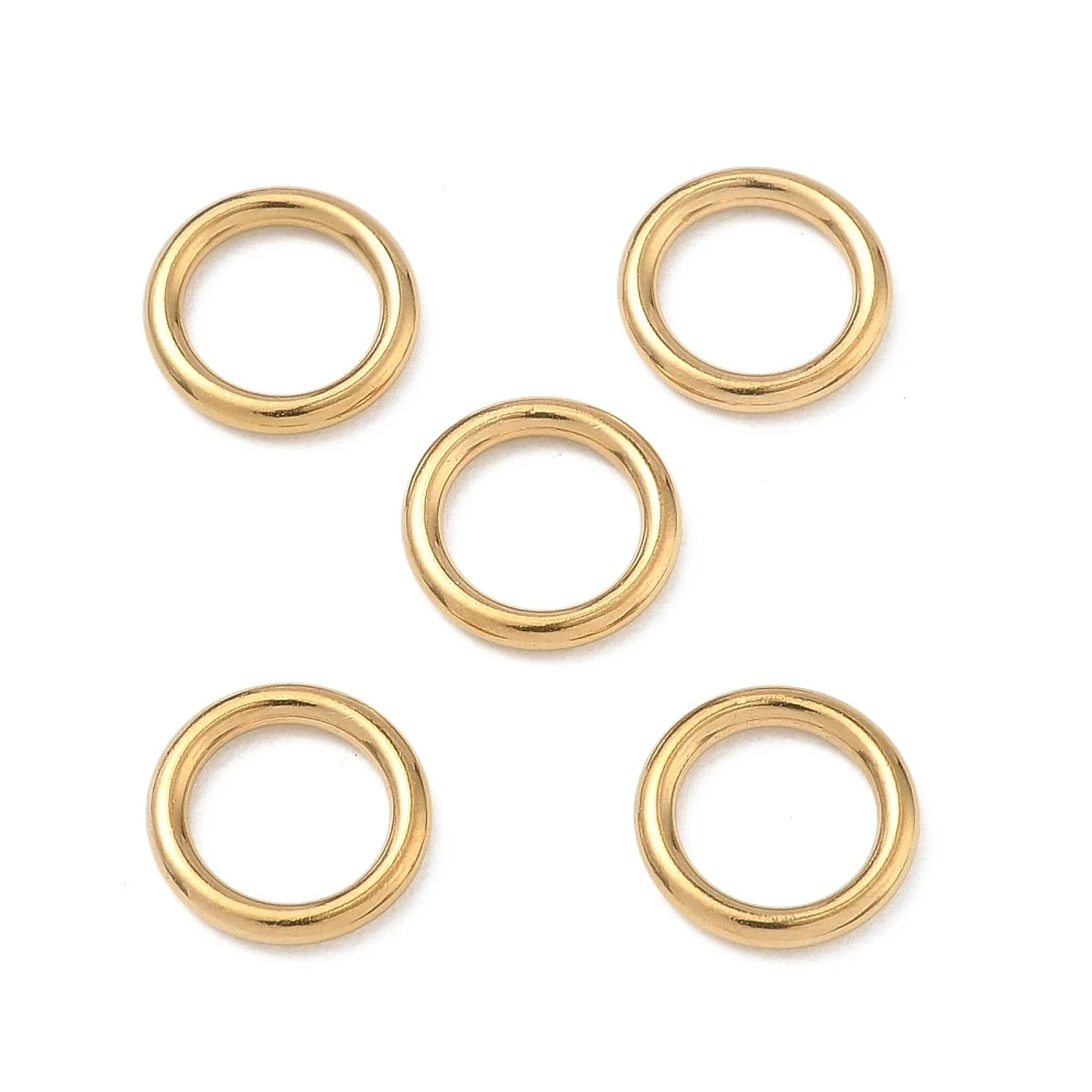 PandaHall 100 Stück IP-beschichtete 304 Edelstahl Vollständig Geschlossene Biegeringe, Verschiedene Größen 4-12mm für DIY Halsketten-Schmuckherstellung – Detail 6