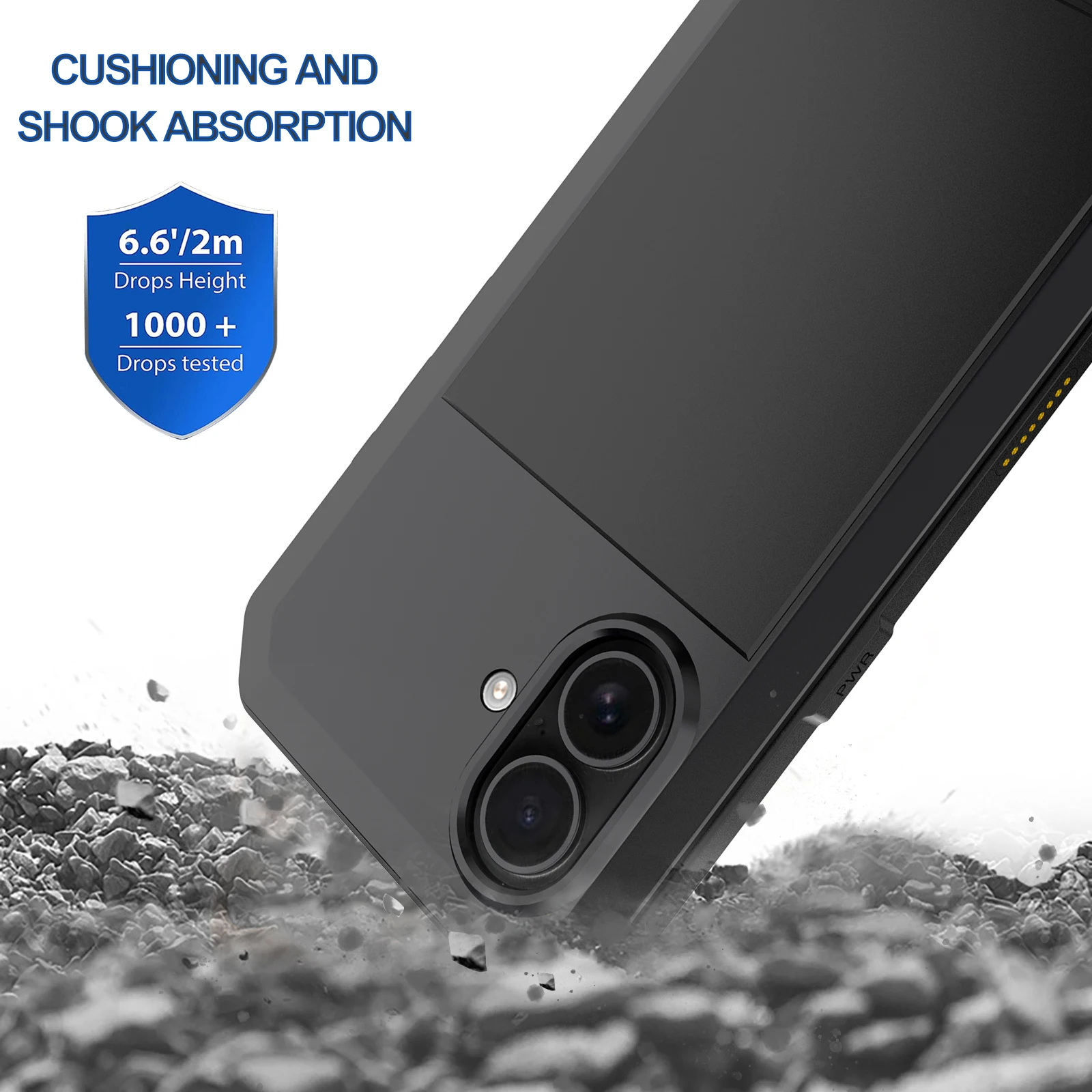 Metall-Rüstung, passend für iPhone 17 Pro Max, 16, 15, 14, 13, 12, 11, XS Max, XR, 6/7/8 – Schutzhülle, All-Inclusive-Dreifachschutz-Gehäuse – Detail 6