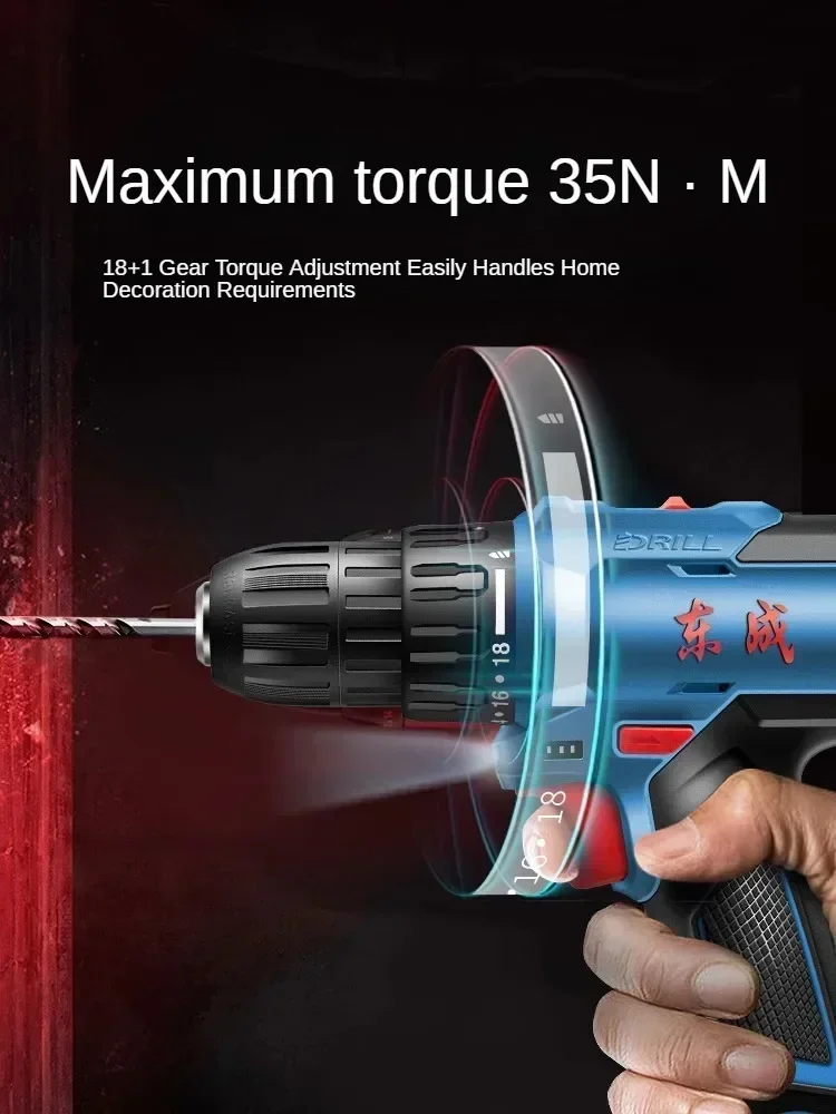 Powerful Brushless Lithium-ion Rechargeable Hand Drill for Home Use