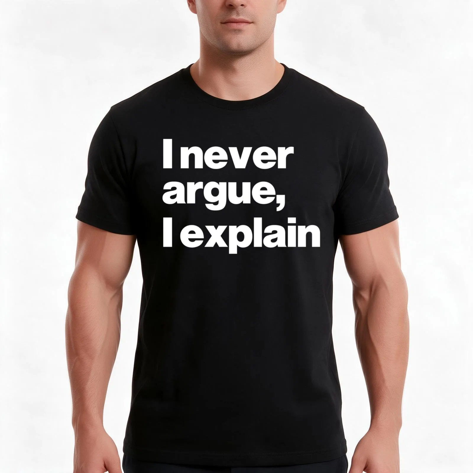 I Never Argue I Explain T-Shirt Summer Casual Cotton Tee Oversized Streetwear Tops Vintage Graphic Print Unisex Men Women