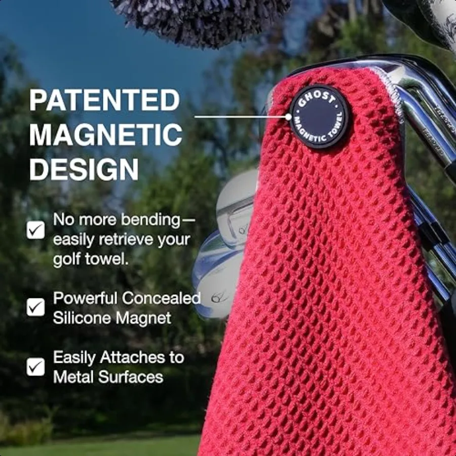Магнитное полотенце Ghost Golf Greenside Премиум-ультраабсорбирующее полотенце для гольфа с магнитом для гольф-каров или клюшек 18x18 снаряжение для гольфа