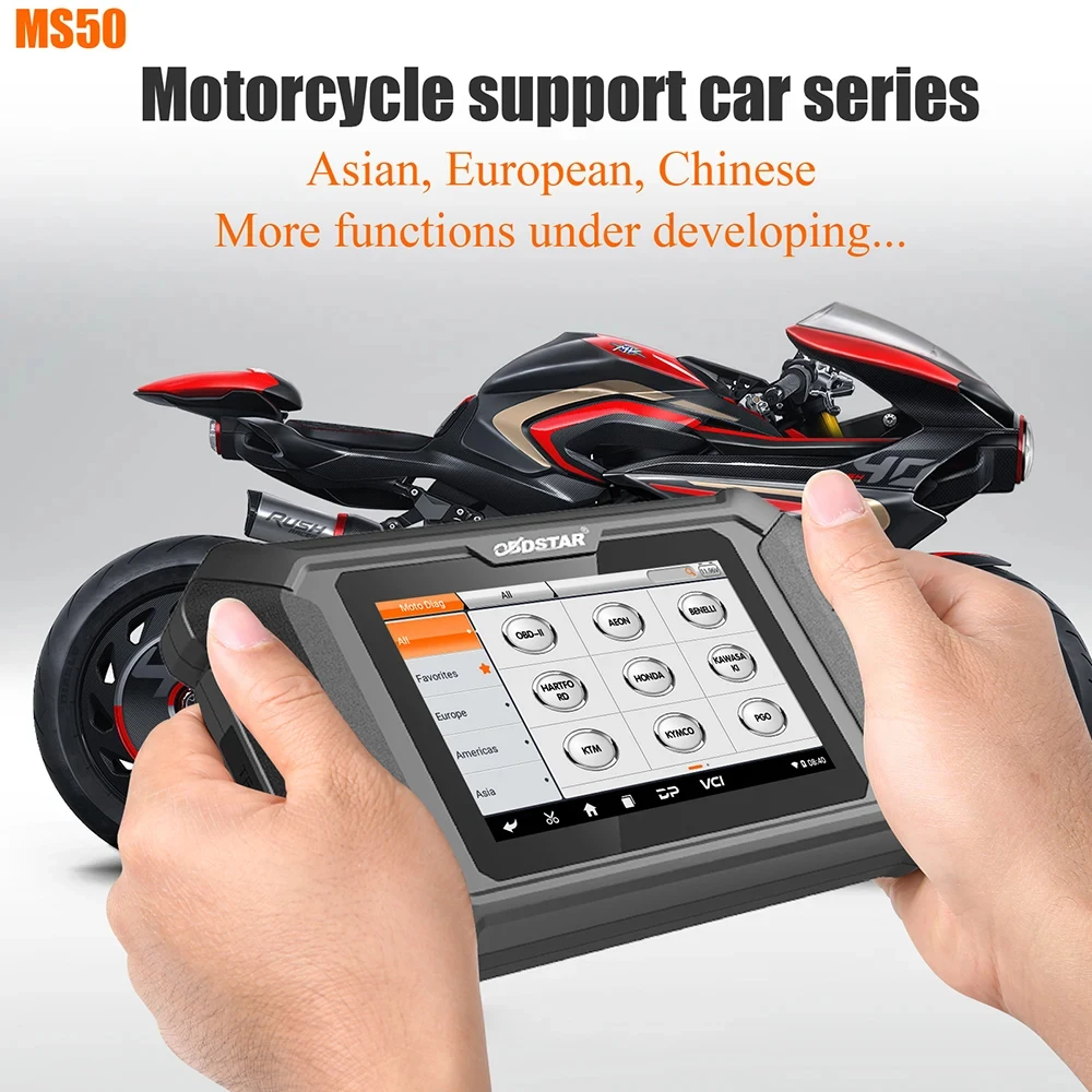 Motorcycle Diagnostic Tool OBDSTAR MS50 OBD2 Scanner MS 50 Standard Version Motorcycle Scanner Motorbike For Suzu-ki Yamah-a