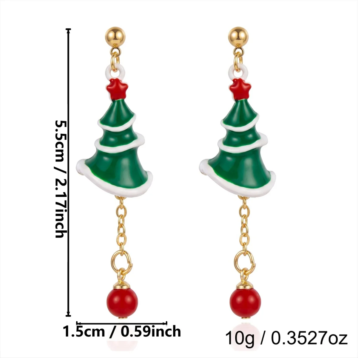 Niedliche, zwinkernde Weihnachtsmann-Ohrringe mit Bart für Damen, Cartoon-Lebkuchen-Weihnachtsbaum-Schleifen-Glühbirnen-Ohrringe, Schmuck – Detail 38