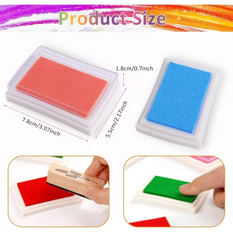 A 15-color Craft Ink Pad Set For Stamps Paper Wood Fabric Greeting Cards DIY Arts Crafts Projects multi-surface Ink Pad Designed