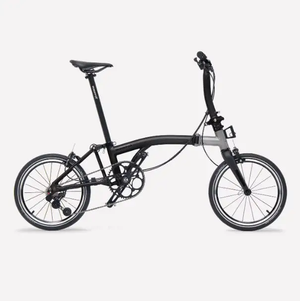 Fashion Aceoffix C5 Tri-fold Ultralight Bike 16'' 7.5 kg Aluminium Alloy Folding Bicycle Carbon Fiber Fork 349 Wheels