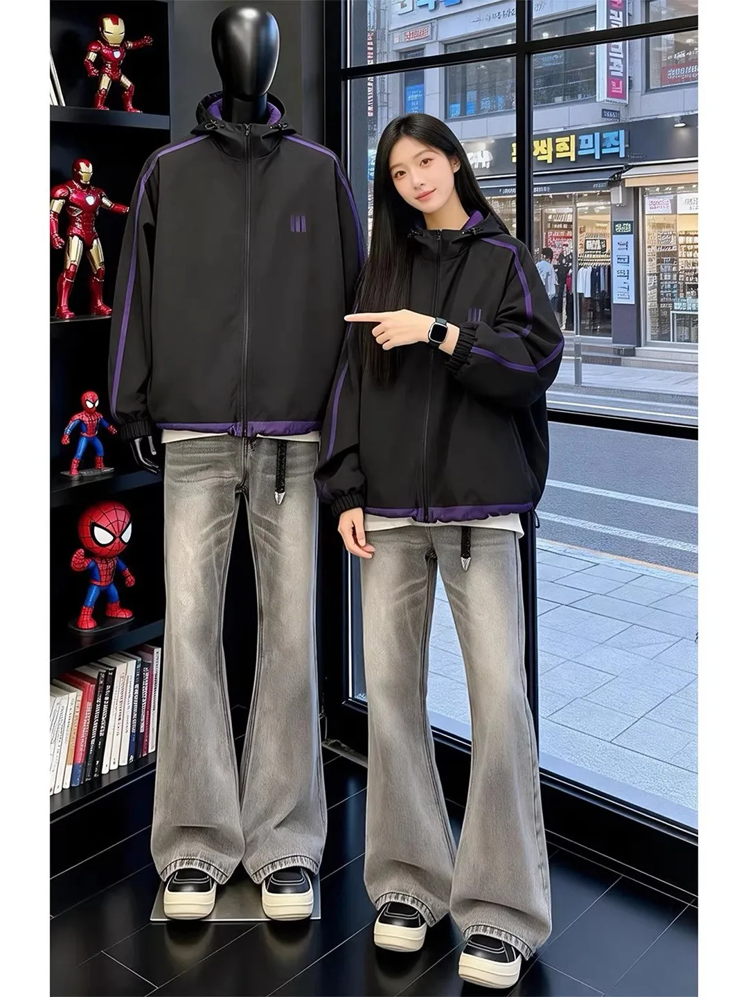 

Slim Fit Straight Leg American Sle Jeans Men's Spring Waed Knife Bell Bot Cleanfit Skinny Pants