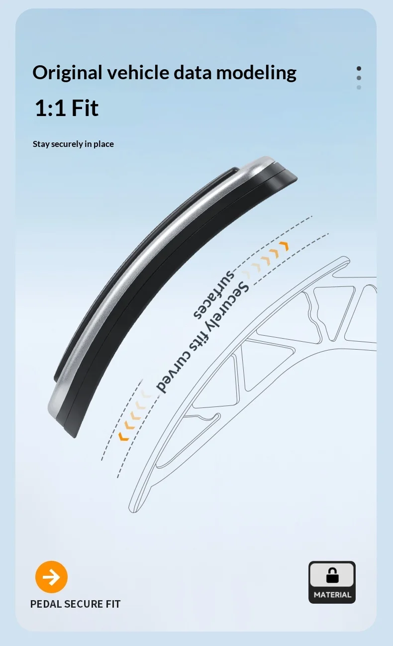 Für Tesla Model Y Juniper Model 3/Y 2024 Rutschfeste Aluminium-Fußmatten für Gaspedal, Bremse und Fußstütze, Zubehör – Detail 11