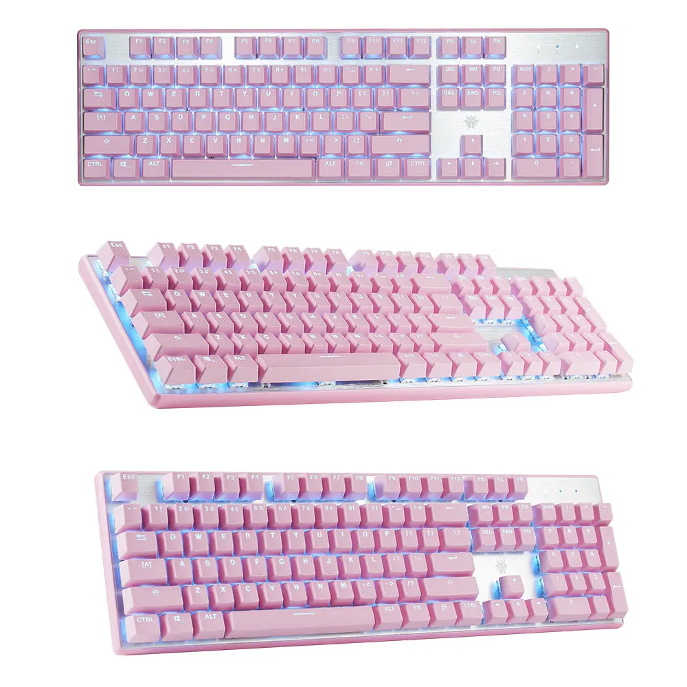 HEXGEARS G706W Tastiera meccanica Kailh Box Switch Retroilluminato blu 104 tasti Copritasti ABS Tipo-c Tastiera da gioco cablata/2.4G wireless