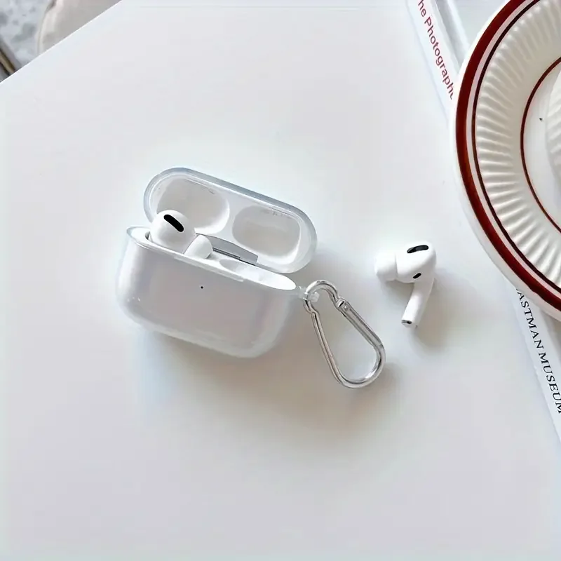 حافظة لهاتف Airpods Pro 2022 Airpods 4 2024 غطاء شفاف مقاوم للصدمات لأجهزة Airpods 1 2 3 2021 حافظة شل