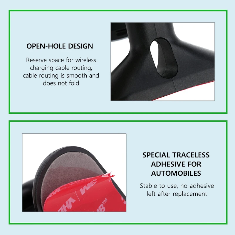 NovaAcc Magnetic Fast Charging Phone Holder For Tesla Model Y Model 3 Magnetic Wireless Car Charger 360° rotation Phone Mount - Image 6