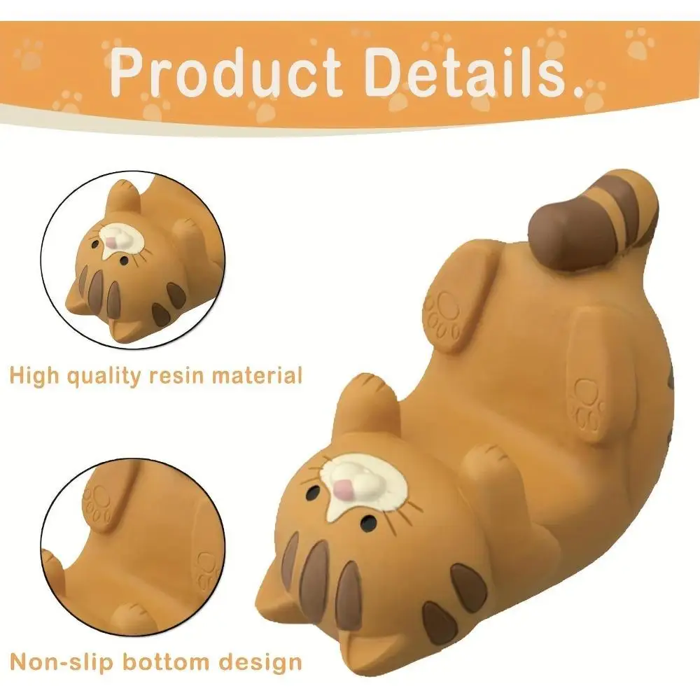 Cat Phone Holder Resin Animal Cell Phone Stand Compatible With All Smartphones For Office Home Funny Gifts