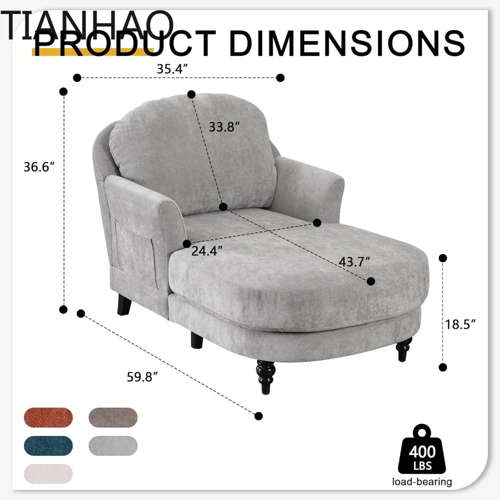 Chaise Lounge Chair Indoor, 59.8