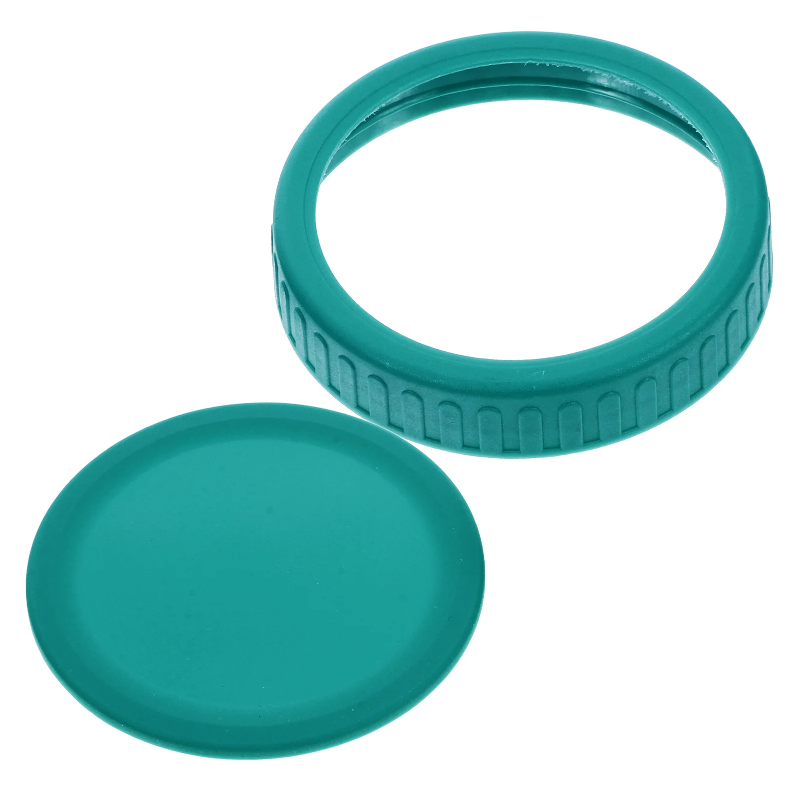 

1Set Mason Jar Cover Reusable Silicone Seal Ring Plastic Ring Fits Regular Canning Jars Anti-Leakage Jar Cover