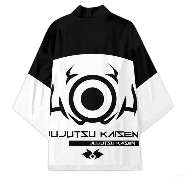 سترة كاتسوكي كيمونو صيفية ثلاثية الأبعاد مطبوعة بطلي الأكاديمية رداء Ukiyoe كيمونو كيب فضفاض نصف كم سترة يوري #4